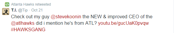 TI Atlanta Hawks Tweet